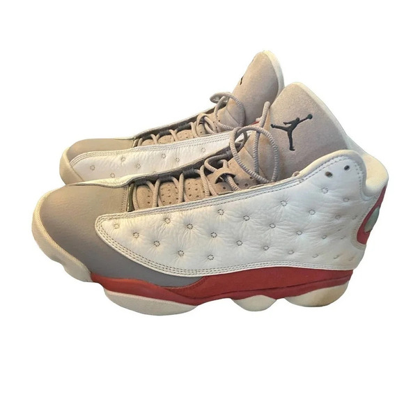 2014 Nike Air Jordan XIII 13 Retro Mens Gray White Red OG Size 8.5 414571-126 - Picture 2 of 9
